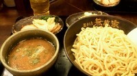 「つけ麺（醤油味）＋きゃべもやし炒め」@麺創房 無敵家の写真