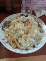 「油めん、背脂多め、野菜多め、特製辛味噌」@らーめん ぽっぽっ屋 水道橋店の写真