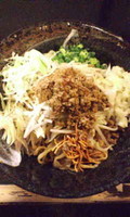 「四種の薬味の汁なし坦々麺　（750円）」@麺堂 稲葉の写真