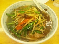 「【8月限定】レバソバ　560円」@ぎょうざの満洲 志木南口店の写真