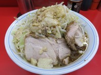 「大盛ラーメン　７５０円（やさい、にんにく、アブラ）」@ラーメン二郎 松戸駅前店の写真