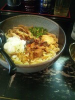 「ピリ辛焼きまぜそば」@麺屋 不動の写真