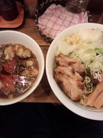 「炎のつけ麺、中盛、2辛、全部入り」@ラーメン凪 炎のつけめん 西新宿店の写真