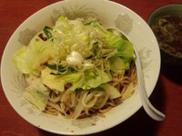 「まぜそば(ｿｰｽ味)大盛740円」@麺屋二八の写真