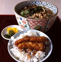 「冷し鳥そば（￥700）＋イカライス（￥160）」@永楽庵の写真