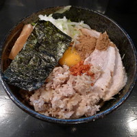 「カレーまぜそば大盛＋半肉増し　800＋150＝950円」@狼煙 〜NOROSHI〜の写真