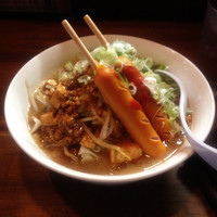 「２周年SP ラーメン大（ニンニク）￥７８０＋半ライス＋瓶麦酒」@ラーメンアキラの写真