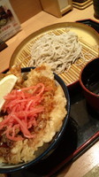 「ロース豚天丼小そばセット780円」@天丼てんや 御徒町店の写真