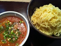 「冷やしトマトつけ麺 810+自家製つるりんこ水餃子 380」@Ben-Bellaの写真