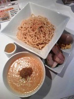 「鶏ポタ塩つけ麺（大）４７０円(ｸﾞﾙｰﾎﾟﾝ)通常９５０円」@ささりんどうの写真