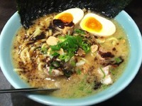 「ニンニクらーめん＋のり＋味玉」@ゑびす 妙蓮寺店の写真