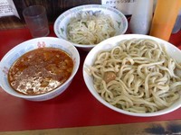 「大つけ麺、６００、ラー油少なめ、野菜まし」@蓮爾 登戸店の写真