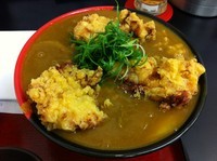 「鶏天カレーうどん (900円)」@極楽うどん TKUの写真
