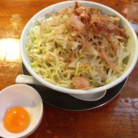 「油そば・大盛り(650円+100円)」@ラーメン 虹ノ麺 小山店の写真