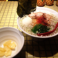 「パパパパパインの“抜き”煮干塩ラーメンいっぱいんVer.（大盛）」@パイナップルラーメン屋さん パパパパパインの写真