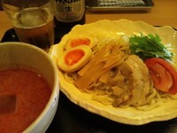 「川越レッド（太麺ver）850円＋ビール」@麺処 福吉 極の写真