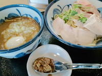 「鶏と魚介の特製つけ麺（並盛）　1000円」@つけ麺 たけもとの写真