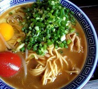 「中華そば＋ネギ、生たまごサービス(750円）」@中華そばJACの写真