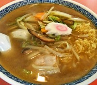 「炒メタンメン(正油味)＋大盛(580円＋100円)」@紅梅食堂の写真