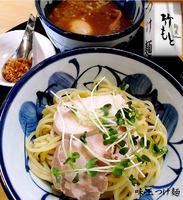 「鶏と魚介の味玉つけ麺(900円）」@つけ麺 たけもとの写真