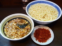 「辛つけ麺　普通盛（辛味多目別盛）　８５０円」@中華そば べんてんの写真