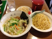 「野菜つけ麺 + ミニチャーハン」@元祖中華つけ麺大王 東中野支店の写真