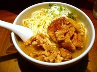 「鶏天ら～麺（麺大盛）　７５０円」@麺屋武蔵 二天 池袋店の写真