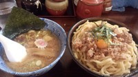 「つけめん　地鶏の親子麺（中盛）」@つけ麺 紅葉の写真