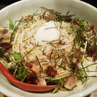 「全粒粉麺のまぜそば￥７８０」@麺や 六三六 岐阜店の写真