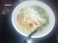 「昼限定(あっさり鶏そば+焼餃子)(850円)」@麺屋六弦 関宿店の写真