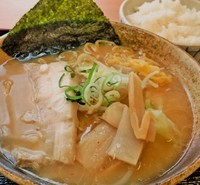 「味噌ラーメン＋ライス(600円＋150円)」@あるごの写真