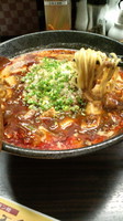 「麻婆坦々麺(赤)890円(ご飯お代わり自由)」@熱烈タンタン麺 五味五香の写真