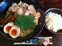 「男のまぜ麺(ヤバ麺)+小ライス」@男のラーメン 麺屋わっしょいの写真