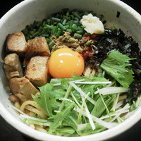 「名物のまぜそば（ニンニク）￥８００」@らーめん まぜそば てっぺん 春日井店の写真