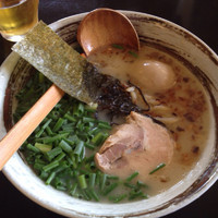 「煮卵鶏そば太麺」@鶏そばや 竜神洞の写真