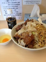 「油そば　小豚・アブラ」@自家製ラーメン 大者の写真