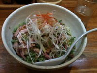 「淡海地鶏の鶏脂和えそば 800円（限定）」@麺や 福一の写真