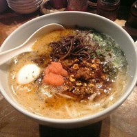 「一風堂からか麺　辛さ普通＋半熟塩味玉＋きくらげ＋明太子」@一風堂 高田馬場店の写真