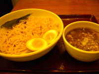 「つけ麺中盛（1.5玉）　800円＋味玉　50円」@めん 和正の写真