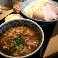 「サバカレーつけ麺 680円 + 特盛 150円 + トップ」@麺屋 一燈の写真