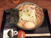 「濃厚中華そばカレー味【750円】　味玉【70円】」@つけそば 九六の写真