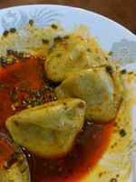 「李姐餃子\200（半額セール中）」@晴々飯店の写真