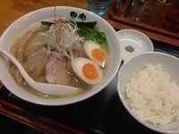 「【限定】特製鯛そば 1030円＋半ライス100円＋わさび」@中華そば田家 ふくふくの写真