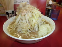 「小ラーメン（野菜ちょいマシ　ニンニク　アブラ　　タマネギW）」@麺屋 桐龍の写真