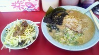 「味噌ラーメン（太麺変更）＋ネギ丼」@ラーメンショップ 牛久結束店の写真