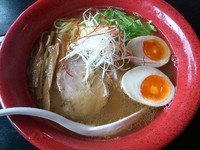 「【限定】　海老そば+味玉８８０円」@中華そば 田家 本店の写真