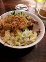 「まぜそば+麺の大盛り」@つけめんTETSU 壱の木戸 水戸店の写真