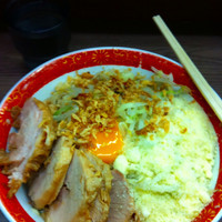 「小豚ダブル 汁なし チーズ」@ラーメン二郎 横浜関内店の写真