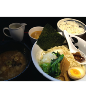 「つけ麺定食：950円」@麺龍伝説 我流家 赤の写真