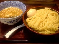 「つけ麺(中盛，750円)＋味玉サービス(展示会半券提示)」@舎鈴 プレナ幕張店の写真